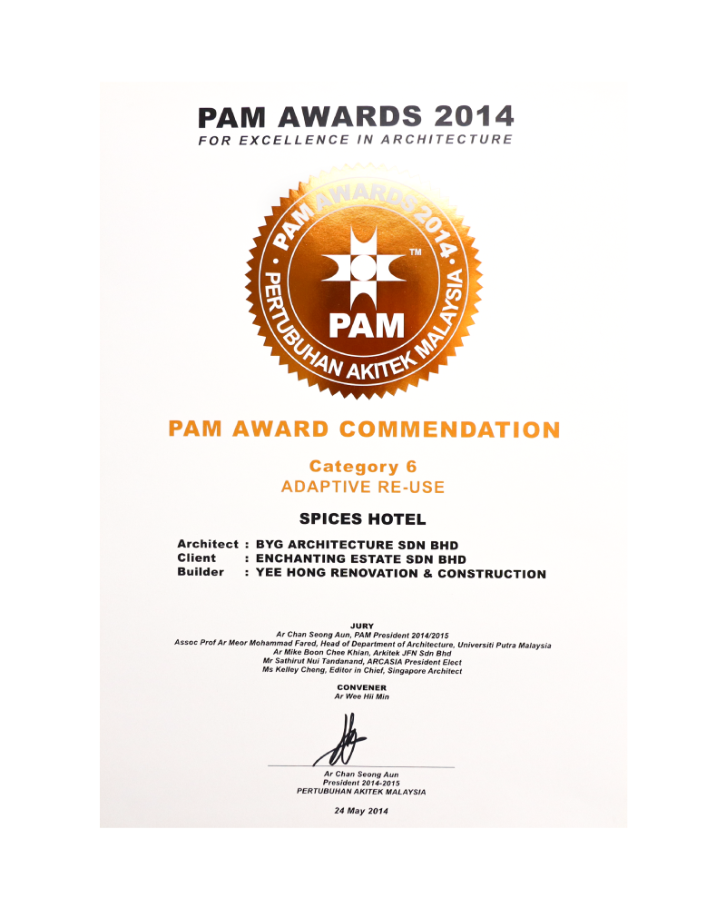 PAM Award Commendation 2014